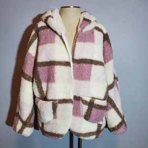 Sweet Rain fuzzy jacket Large NWT